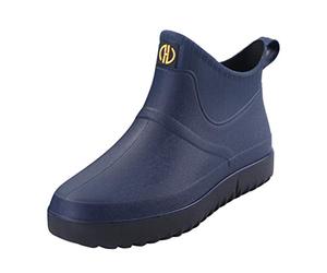 Ankle Boots Men Waterproof Comfortable Chelsea Booties Lightweight Wide Fit Non-Slip Comfy Casual Classic Slip On Mens Rain Boots Easy to Clean Outdoor Work