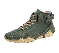 Ankle Boots Men's PU Leather Vintage Short Boots Platform 38-48 EU | Ankle boots men's cross strap round toe hiking boots boat shoes soft soles outdoor shoes