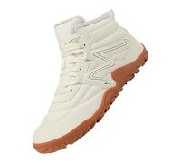 Ankle Boots Men's Winter Shoes Men's Boots Winter Barefoot Shoes Comfortable Warm Lined Winter Shoes with Wide Toe Box Extra Comfortable Trail Running Shoes Warm Lined Snow Boots 36-48, White, 11 UK