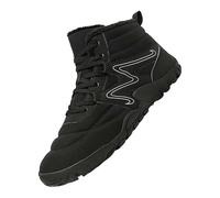 Ankle Boots Men's Winter Shoes Men's Boots Winter Barefoot Shoes Comfortable Warm Lined Winter Shoes with Wide Toe Box Extra Comfortable Trail Running Shoes Warm Lined Snow Boots 36-48, black, 11 UK