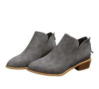 Ankle Boots Women Casual Waterproof Chelsea Booties Pointed Toe Stylish Back Zipper Low Chunky Heel Comfortable Walking Boots Outdoor