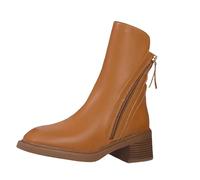 Ankle Boots Women Sexy Platform High Hell Girl Shoes Ankle With Heels For Women Thick Waterproof Side Zip Short Booties Wide Fit Walking Shoe Casual Non Slip Pointed Toe Snow Boots Garden Walking Shoe