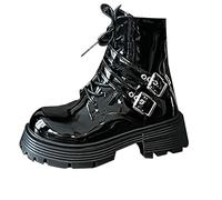 Ankle Boots Women's Block Heel Transition Boots Cowboy Boots Retro Zip Boots Block Heel Transition Boots Short Boots Half Height Western Boots Women's Boots, a, 4 UK