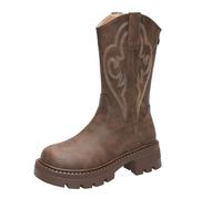 Ankle Boots Women's Brown Low Boots Shoes Mid Calf Boot Ankle Boot Short Autumn and Winter Boots Elastic Retro Skinny Boots Breathable Sock Boots, coffee, 8 UK
