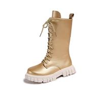 Ankle Boots Women's Elegant Lace-Up Boots Warm Winter Boots Girls | Transition boots women's children's riding boots PU leather outdoor boots waterproof half boots ultralight mid-height boots