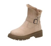 Ankle Boots Women's Winter Shoes Boots Wool Warm Waterproof Chelsea Boots Winter Boots Wellington Boots Black Lined Shoes Winter Boots Ankle Slip-ins Lined with Side Zip, Beige B, 2/2.5 UK