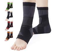 Ankle Brace Set of 2 Compression Support Adjustable Sleeve for Injury Recovery, Joint Pain and More, Arch Brace Support & Foot Stabilizer, Ankle Wrap Protect Against Ankle Sprains or Swelling