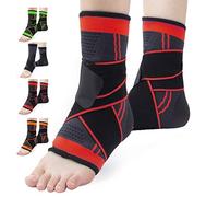 Ankle Brace Set of 2 Compression Support Adjustable Sleeve for Injury Recovery, Joint Pain and More, Arch Brace Support & Foot Stabilizer, Ankle Wrap Protect Against Ankle Sprains or Swelling