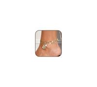 Ankle Bracelets for Women Layered Gold Anklets for Women Trendy Summer Beach Vacation Jewelry Cuba Paperclip Anklets Dainty Link Chain Anklets Foot Jewelry Gifts, adjustable, Alloy, no gemstone