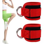 Ankle Brans for Cable Distributors - Gym Ankle Cuffs with Double Ring 2 Pieces, Wearable Ankle Cuffs for Indoor Fitness, A | Ankle Straps