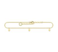 Ankle chain Plate gold Ak0025-001-21-L27V, female, THOMAS SABO, Bracelets, Yellow, ONE SIZE, Accessories ONE SIZE