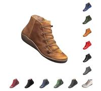ankle cowboy boots womenAnkle Boots for Women Uk leather wide-footed orthopedic shoes, anti-level ankle boot, comfortable and slippery, mid-century ladies' Bootiesboots women size 4