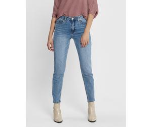 Ankle Grazer Boyfriend Jeans with High Waist Stonewashed