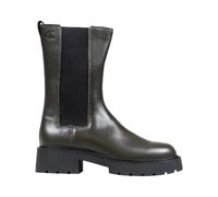Ankle Leather Boots with Detailed Design - female - Calvin Klein Jeans - Chelsea Boots - Gray - 3 UK - Shoes 3 UK