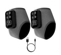 Ankle Massager - 6-Level Adjustable 5 Modes Cordless Rechargeable - Warming Wrap Foot Massager with Heat - for Home Office Bedroom Post-Exercise Elderly Care