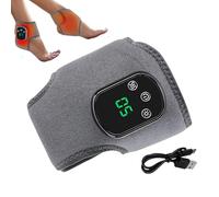 Ankle Massager - Electric Heated Wrap Compression Device, Foot Massager with 3 Speed Vibration and 5 Temperature Settings | For Dad Mom Men Do