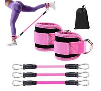 Ankle Resistance Bands, Resistance Bands Set with Foot Straps, Kickbacks Foot Strap, Butt Trainer for Home, Foot Straps Cable Pull for Men and Women, Butt, Legs and Home Fitness Workout