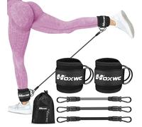 Ankle Resistance Bands with Cuffs, Ankle Bands for Working Out, Glute Workout Equipment, Portable Cable for Glutes Workouts, Kick Back Ankle Straps Set with Exercise Bands, Home Workout Equipment