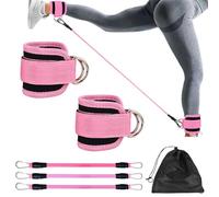 Ankle Resistance Bands with Cuffs, Ankle Bands for Working Out, Glutes Workout Equipment, Resistance Bands Set for Home Workouts, Gym, Butt Exercise, Kickbacks Hip Fitness Training