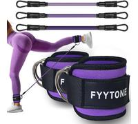 Ankle Resistance Bands with Cuffs, Women Workout for Home Gym, Glutes Exercise at Home, Ankle Strap for Cable Machines Women, Shaping The Perfect Butt. (Ankle Resistance Bands with Cuffs, Purple)