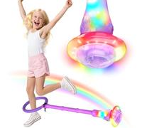 Ankle Skip Ball For Kids With Lights,A Swing Ball With a Night Light Function,Out Boor Toys For Kids For Girl Birthday Gifts For Age 5 6 7 8 9 10+,Skip it Ankle Toy Foldable,Gift