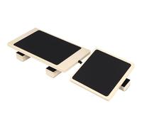 Ankle Stabilizer Wooden Foot Exerciser Non Slip Wobble Board Balance Trainer Posture Corrector Rehab Equipment for Sprained Ankle Plantar Fasciitis(Black-1pc)