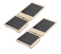 Ankle Stabilizer Wooden Foot Exerciser Non Slip Wobble Board Balance Trainer Posture Corrector Rehab Equipment for Sprained Ankle Plantar Fasciitis(Black-2PCS)