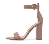Ankle Strap Buckle Chunky Heels Sandals for Women's, Fashion Open Toe Party High Heel Sandals Comfort Classic Wedding Bride Banquets Heeled Dress Shoes,nude,4 UK