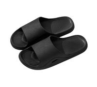 Ankle Strap Flat Sandals for Women Beach Sandals Women's Home Slippers Summer Indoor Bathroom PVC Non Leisure Comfortable Thick Bottom Sandal Slippers Tan Wedge Sandal Wide Fit Ladies (Black,4)
