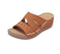 Ankle Strap Wedge Sandals for Women Comfort Wedges Women's Summer New Roman Open Toe Thick Bottom Sandals Casual Comfortable Slope Heel Slippers Ladies Black Sandal Woman Sandal Shoes Size 6