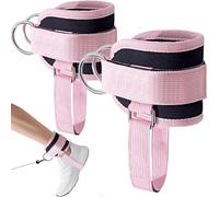 Ankle Straps for Cable Machines Attachment Adjustable Comfort Cable Kickback Ankle Resistance Bands for Gym Pink Ankle Cuff Cable Machine Glute Kickback Straps Leg Extensions Curls & Ankle Cuffs Women