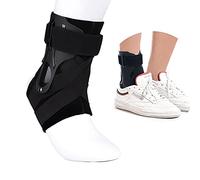 Ankle Support Brace with Side Stabilizers and Cross Auxiliary Fixing Belt Strength Protection for Sports Injury Recovery Ankle Sprain, Arthritis, Strain, Fatigue, Foot Pain Relief 1 Piece (XL)