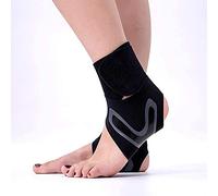 Ankle Supports for Weak Ankles GENERISE Adjustable Ankle Brace Provides Compression & Ankle Support for Sprained Ankle, Tendonitis, Ligament Damage & More - Black (Large (Right Foot))