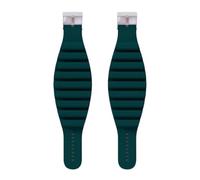 Ankle Weights 1 Pair 2 Lbs Wrist Weight Bracelet Silicone Yoga Weighted Wrist Strap Adjustable Weight-bearing Fitness Equipment(Green)