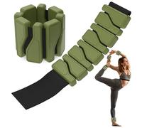 Ankle Weights A Pair 2lbs Triangle Silicone Wristband Adjustable Wrist Weights Wearable Ankle&Wrist Weight For Fitness, Running, Gym Training(Green)