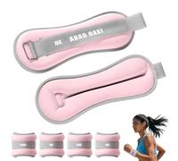 Ankle Weights, Adjustable Neoprene Pair Ankle, 0.5kg to 2kg1 Pair Leg Wrist Arm Weight for Women Men, for Walk, Running,Pilates, Workouts, & Training, Gymnastics, Aerobics (1kg x 2 - Pink)