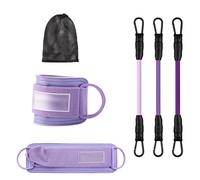 Ankle Weights with Resistance Bands, Ankle Straps for Cable Machines Women | Training Bands for Pilates with Cuffs | Exercise Equipment for Gym Workouts Glute Training Hip Thrust