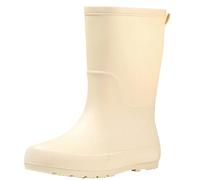 Ankle Wellies Ladies Waterproof Boots Gardening Shoes Women Warm Womens Rain Boots 2024 Women's Fashion Temperament England Rain Mid Calf Non Slip Wear Water Shoes Port (Beige,4.5)