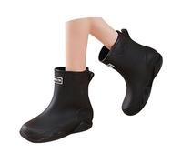 Ankle Wellies Women Chelsea Booties Fashion Lightweight Women Safety Work Boots Wide Calf Waterproof Ankle Rain Boot Wide Fit Waterproof Stylish Muck Antislip Outdoor Hiking Boot