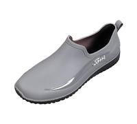 Ankle Wellington Boots Women Rain Boots for Women Wide Width Work for Men Men Rain Slip Casual Shoes Short On Water Ankle Outdoor Fashion Casual Shoes Boys Size 3 Youth (Grey,7)