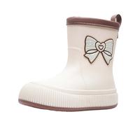 Ankle Wellington Boots Women Waterproof Boots Women Custom Design Threads Booties Rain Slip Casual Shoes Short Ankle Outdoor Casual Shoes Womens Lined Rain Size 6 (White,6)