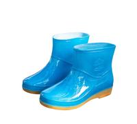 Ankle Wellington Boots Women Waterproof Womens Boots Rain for Women Designer Rain Fashion Shoes Warm Tube Non Slip Rubber Shoes Lightweight Short Tube Ladies Water Tally for(Blue,5)