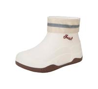 Ankle Wellingtons Waterproof Ankle Boots Women Rubber Boots To Go Over Women's Spring Summer Autumn and Winter Short Sleeved Cotton Removable and Washable Outdoor Fashion Work Fishing Car Wash Kitchen