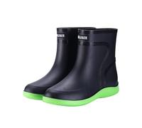 Ankle Wellingtons Womens Waterproof Boots Gardening Shoes Rain Cycling Gear Heeled Round Boots Rain Women Buckle Shoe Toe Middle Women's Leather Men (Gn1,6)