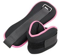 Ankle Wrist Fitness Weights Set Men Women Adjustable Strap Training Gym 1Kg 2kg 3kg 4kg 5kg Compact Iron (5kg (2x 2.5kg), Pink & Black)