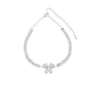 Anklet Ankle Bracelets for Women, Silver Anklet for Women Trendy Cute Dainty Twist Chain Adjustable Hypoallergenic Waterproof Anklets Summer Beach Jewelry Gift, Butterfly silver, Brass, Diamond