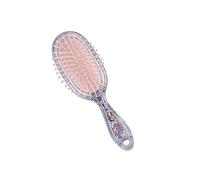 Anko Small Oval Paddle Hair Brush| Sequins Detail Paddle Cushioned Hair Brush With Pin Hole For All Hair Types - Kids,Womens, Thick, Curly, Wavy, Long, Short, Wet And Dry Hair
