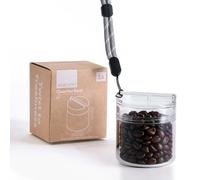 ANKOMN QuarterSeal X7 Airtight Coffee Canister - Single Dose Coffee Bean Storage Travel Coffee Container for Backpacking or Camping - On-the-Go Coffee Accessories (1, Crystal Clear, 1 Compartment)