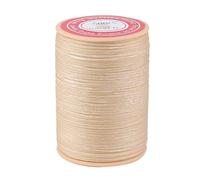 ANKROYU 0.8mm Leather Sewing Wax Cord 150D16 Handwork Knitting Craft Wax Thread Roll Polyester Strong Wear for Leather Shoes Boots Sandals Handbags Luggage 260m Roll (003m Yellow)