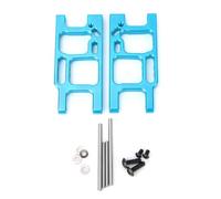 ANKROYU 1/14 Aluminum Alloy Rear Swing Arm Set High Performance Precision CNC Machined Durable Upgrade Suspension Parts for RC Car Truck SUV Blue Red Titanium (Blue BE6015B)